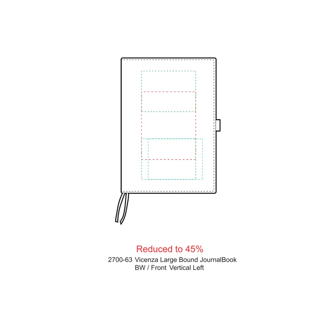 7" x 10" Vicenza Large Bound JournalBook® - 2700-63 Black