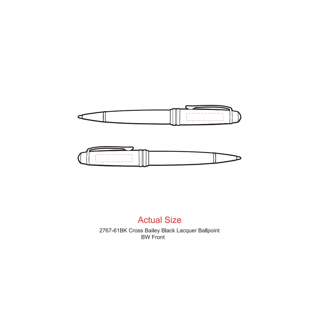 Cross Cross® Bailey Black Lacquer Ballpoint - 2767-61 Black