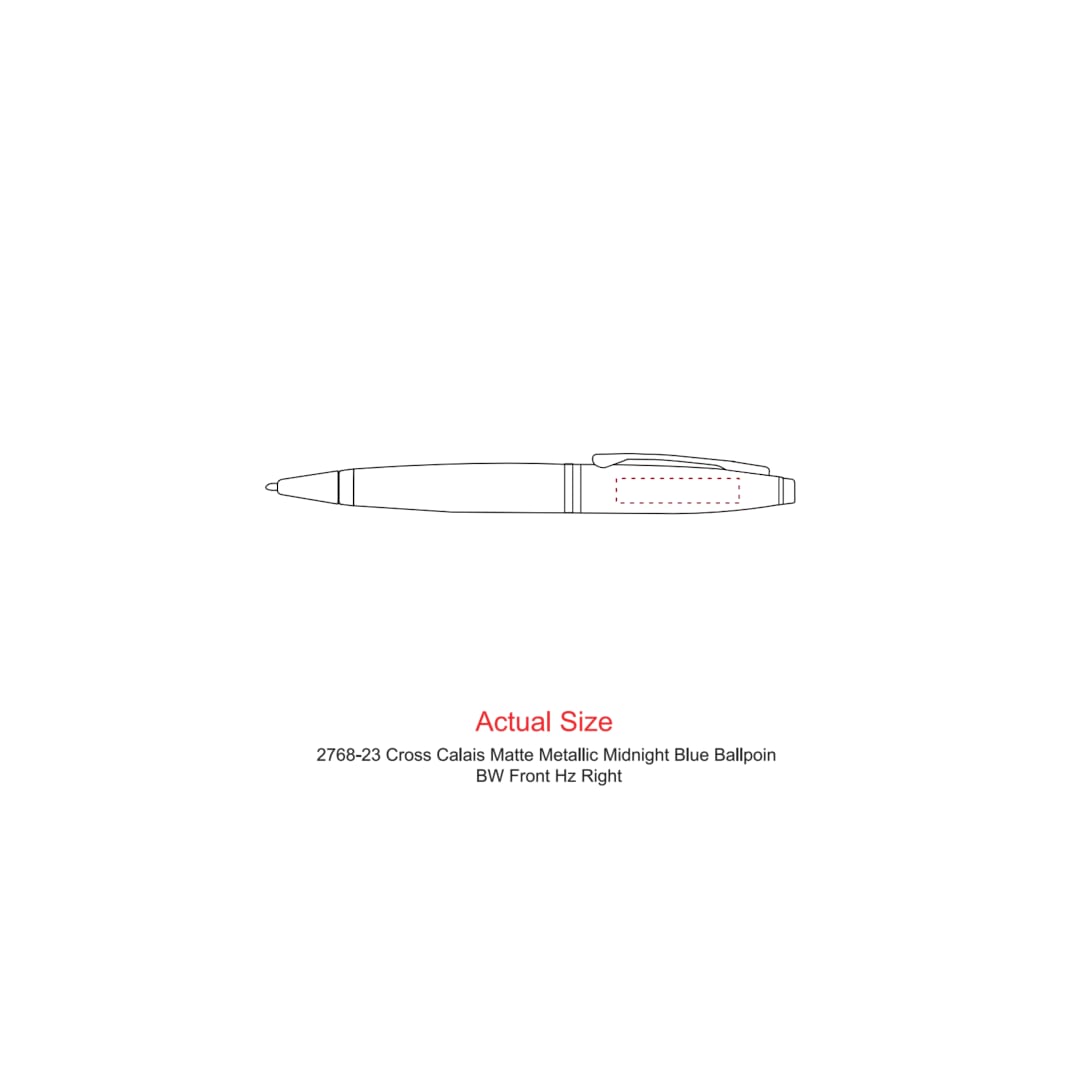 Cross Cross Calais Matte Metallic Midnight Blue Ballpoin - 2768-23 Blue