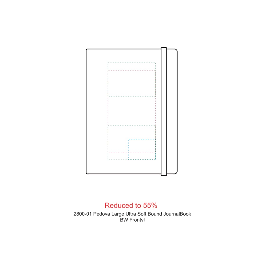 6.75" x 9.5" FSC® Mix Pedova™ Large Soft Journal - 2800-01 Black