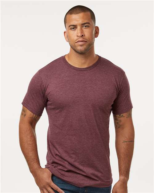 M&O Fine Jersey T-Shirt - 4502 Heather Burgundy