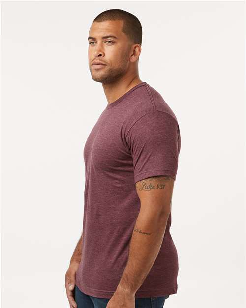 M&O Fine Jersey T-Shirt - 4502 Heather Burgundy