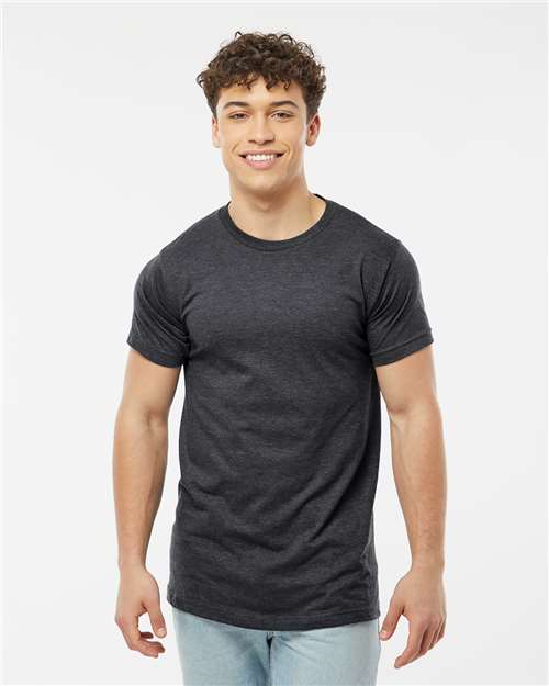 M&O Fine Jersey T-Shirt - 4502 Heather Charcoal