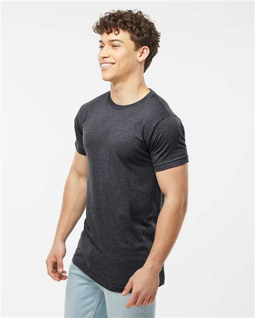 M&O Fine Jersey T-Shirt - 4502 Heather Charcoal