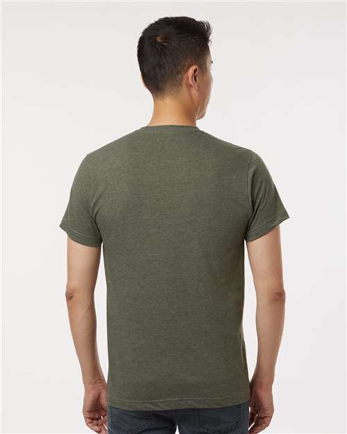 M&O Fine Jersey T-Shirt - 4502 Heather Military Green