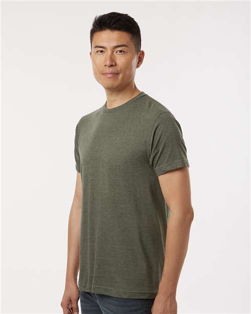 M&O Fine Jersey T-Shirt - 4502 Heather Military Green