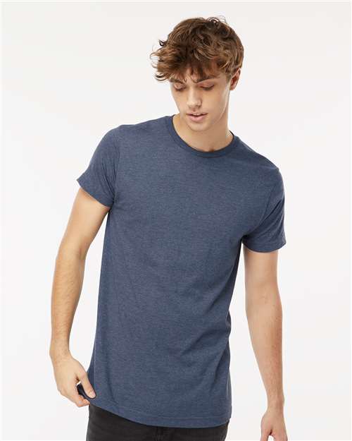 M&O Fine Jersey T-Shirt - 4502 Heather Navy