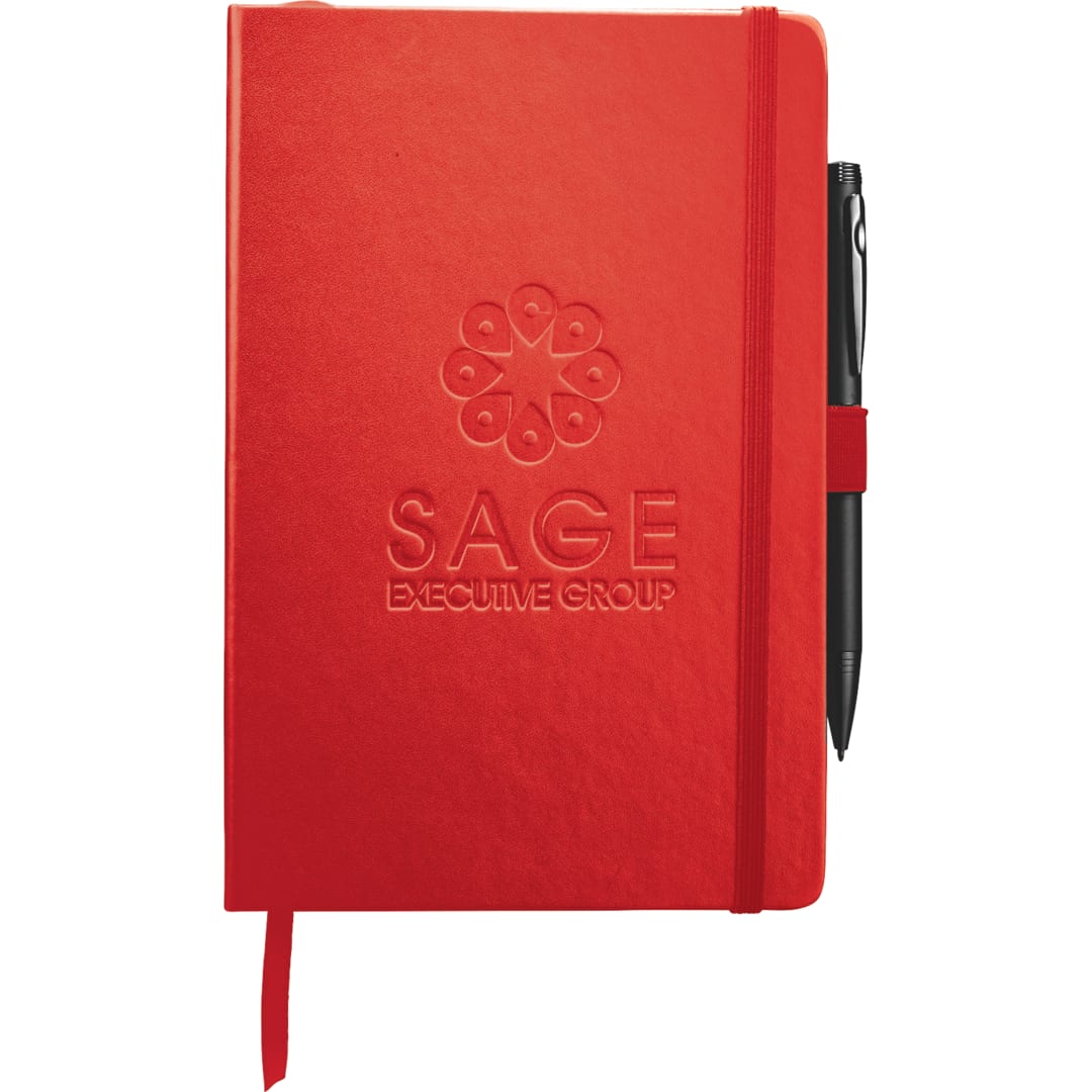FSC® Mix 5.5" x 8.5" Nova Bound Journal - 2800-11 Red