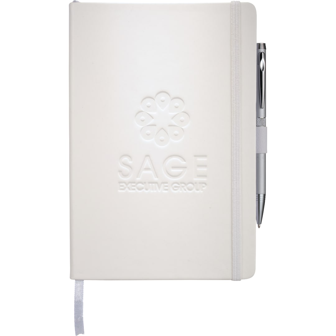 FSC® Mix 5.5" x 8.5" Nova Bound Journal - 2800-11 White