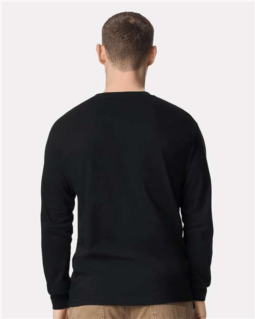 American Apparel Unisex Heavyweight Cotton Long Sleeve Tee - 1304 Black