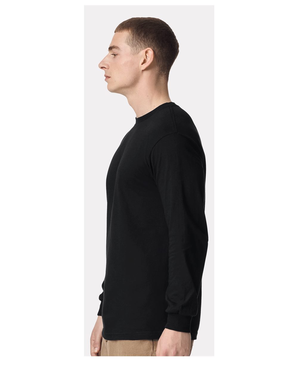 American Apparel Unisex Heavyweight Cotton Long Sleeve Tee - 1304 Black