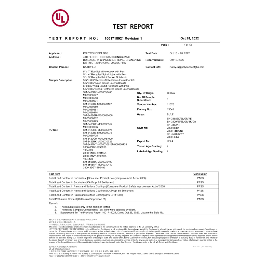 5.5" x 8.5" FSC® Mix Siena Heathered Bound Journal - 2800-39 Gray