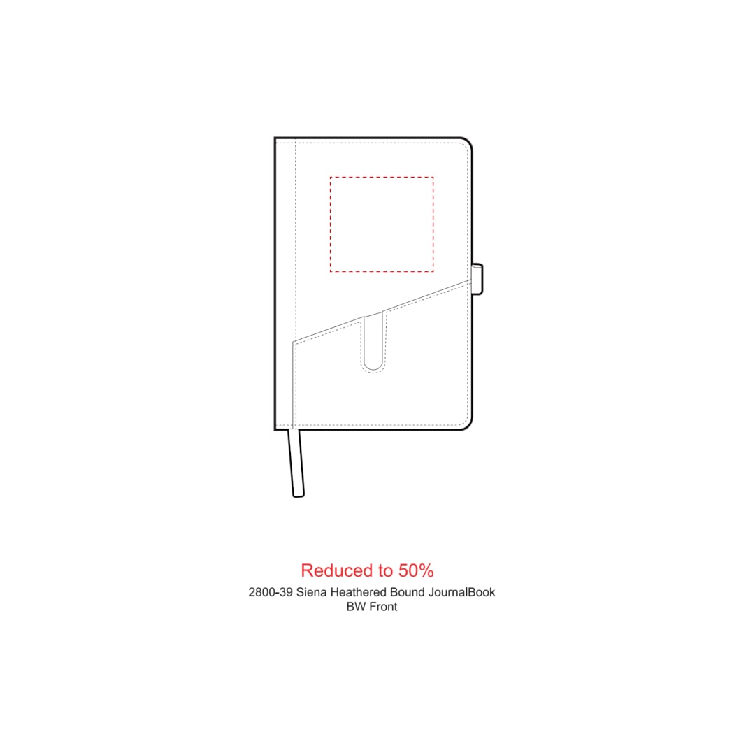 5.5" x 8.5" FSC® Mix Siena Heathered Bound Journal - 2800-39 Gray