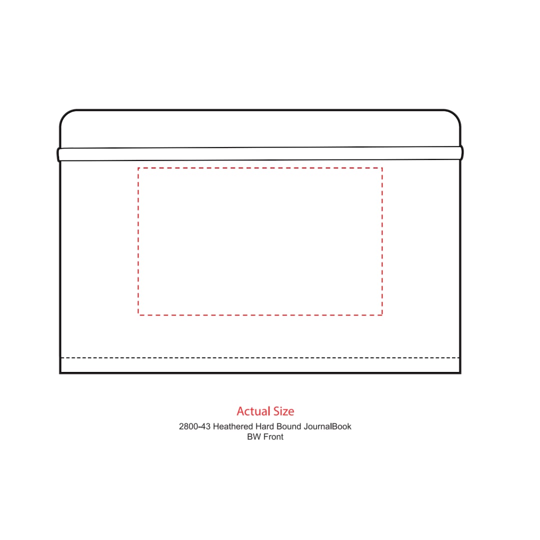 5.5" x 8.5" Heathered Hard Bound JournalBook® - 2800-43 Gray