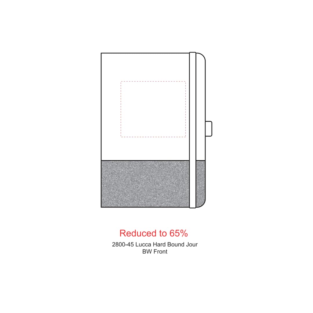 5.5" x 8.5" FSC Lucca Cork Hard Bound JournalBook® - 2800-45 Black