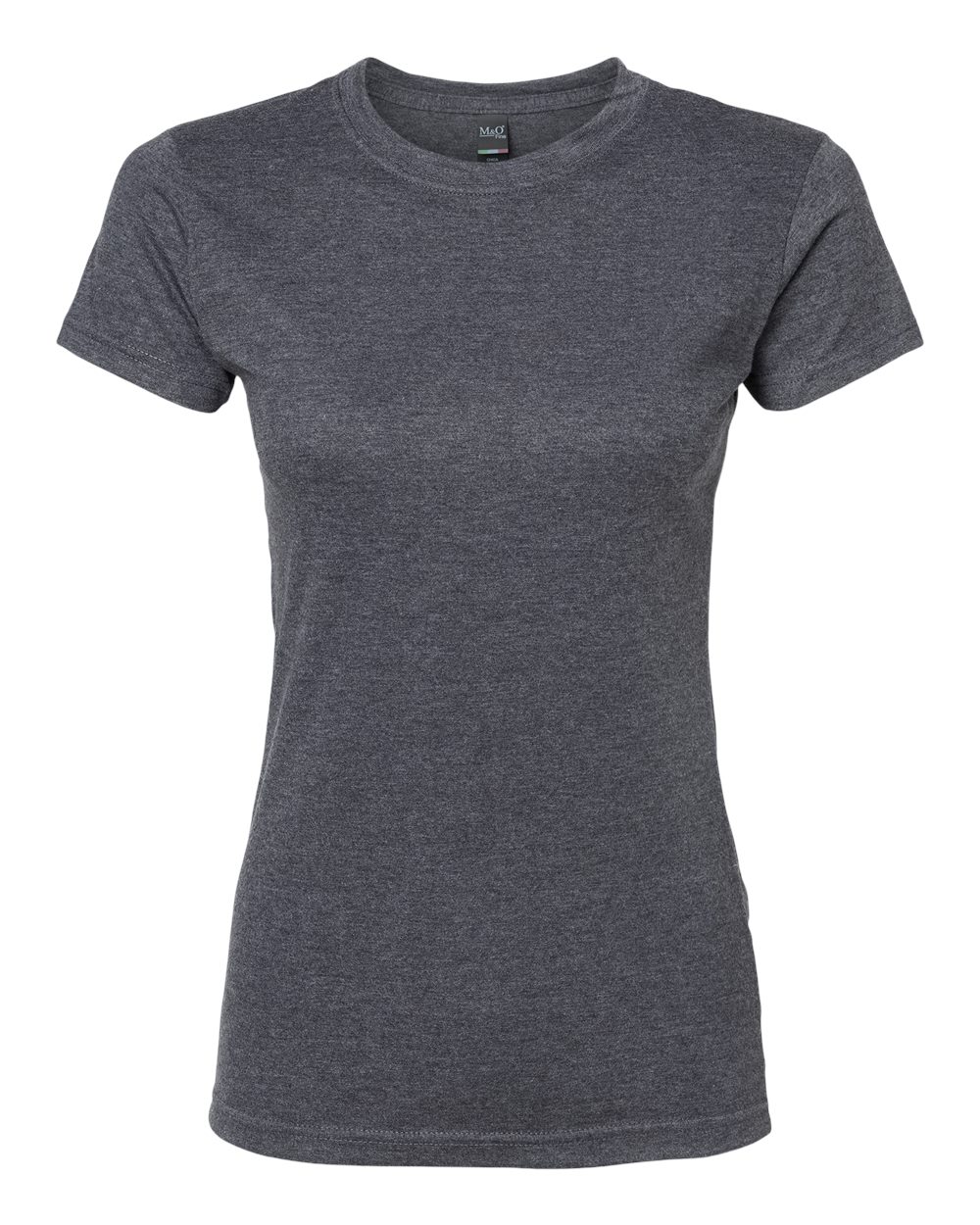 M&O Women's Fine Jersey T-Shirt - 4513 Heather Charcoal