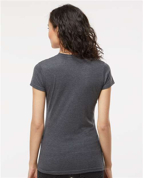 M&O Women's Fine Jersey T-Shirt - 4513 Heather Charcoal