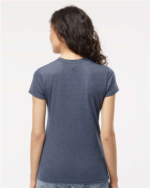 M&O Women's Fine Jersey T-Shirt - 4513 Heather Navy