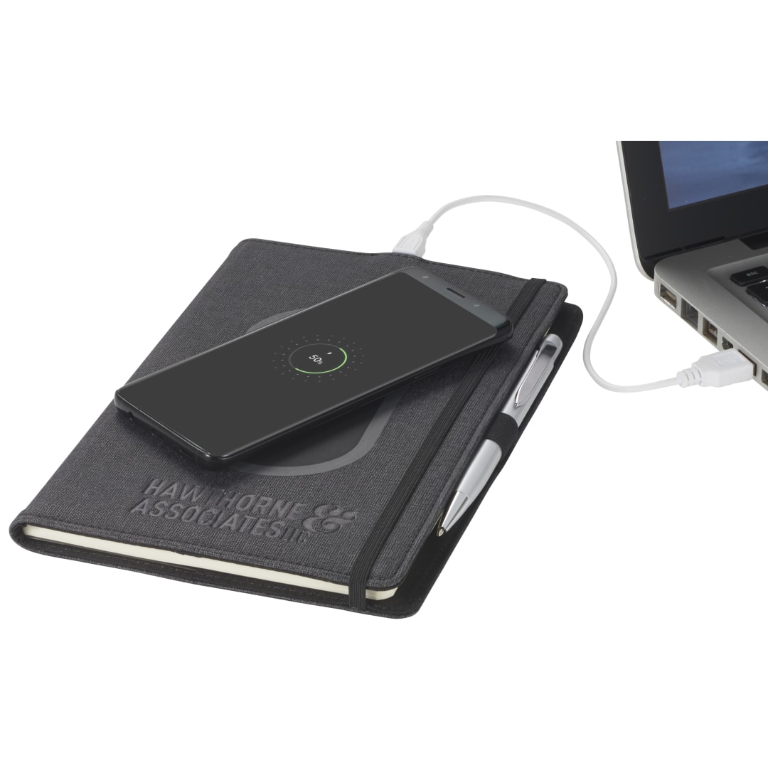 5.5" x 8.5" Walton Wireless Charging JournalBook® - 2800-58 Black