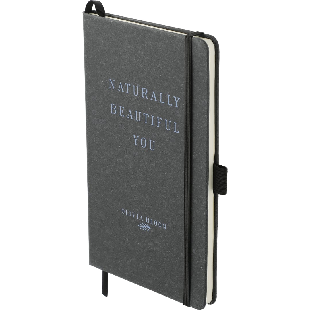5.5" x 8.5" Recycled Leather Bound JournalBook® - 2800-71 Black