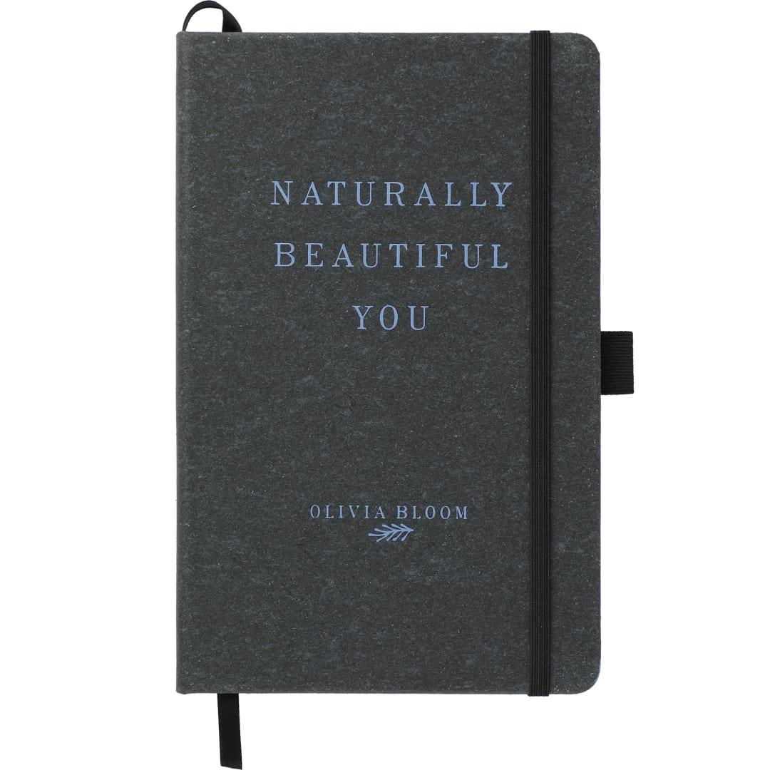 5.5" x 8.5" Recycled Leather Bound JournalBook® - 2800-71 Black