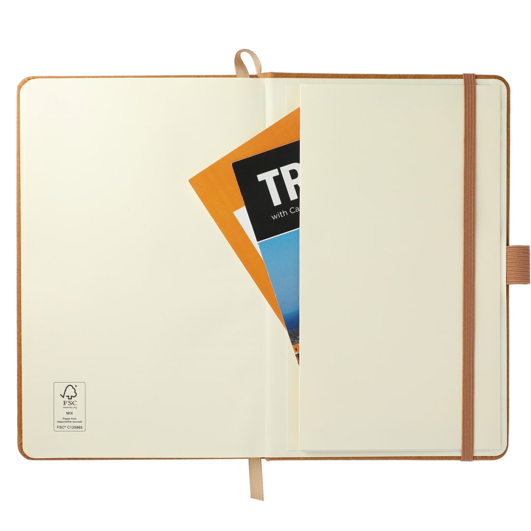 5.5" x 8.5" Recycled Leather Bound JournalBook® - 2800-71 Natural