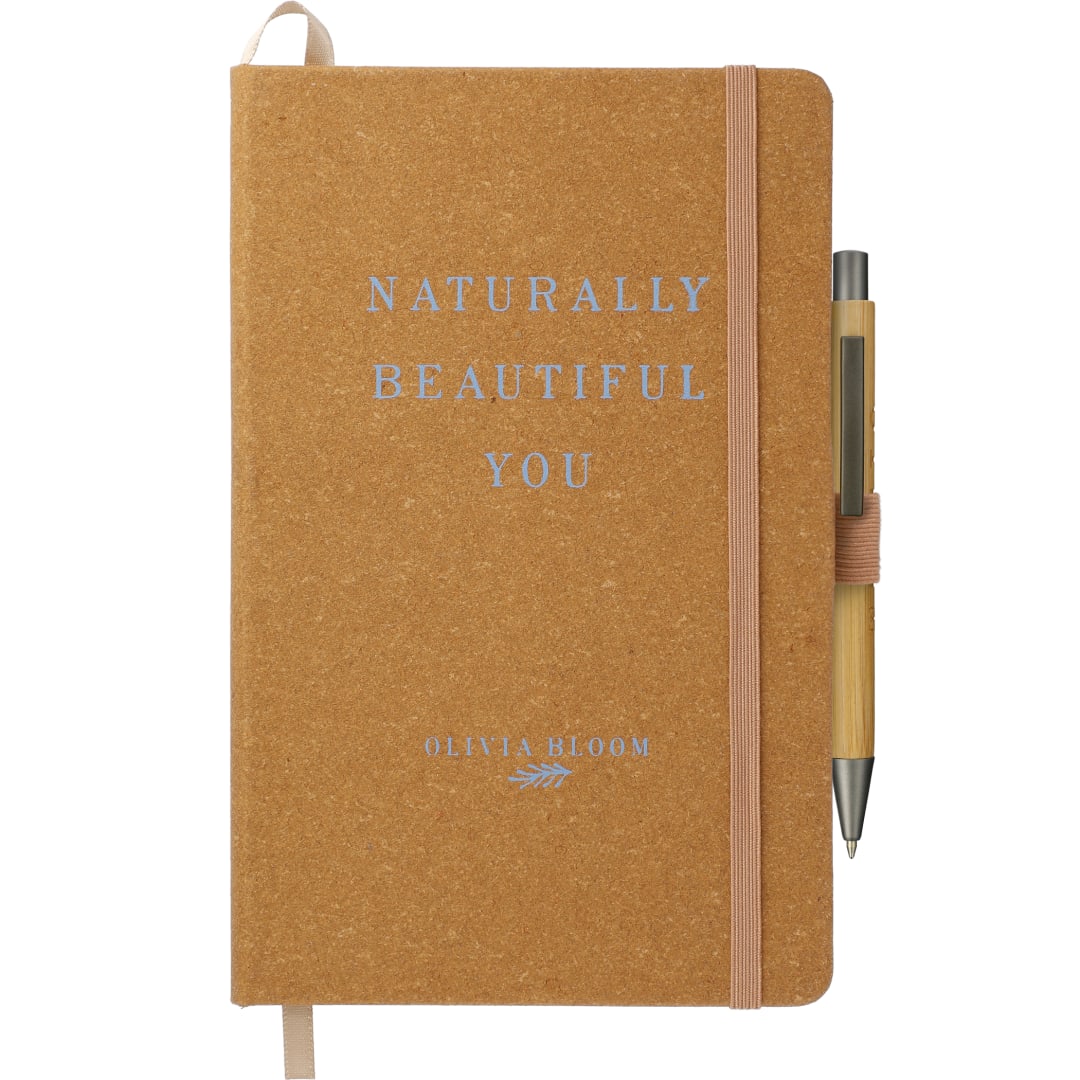 5.5" x 8.5" Recycled Leather Bound JournalBook® - 2800-71 Natural