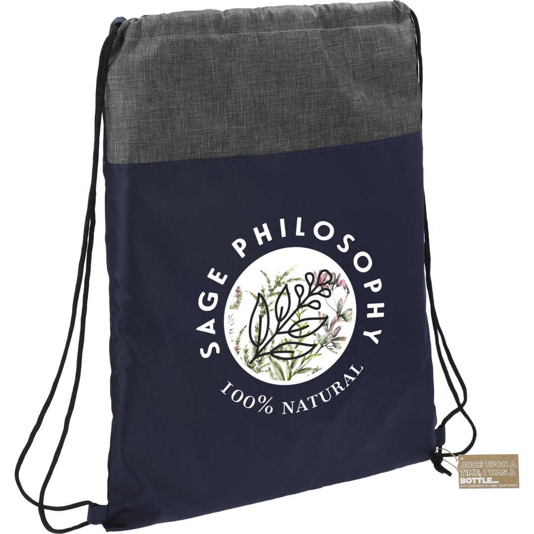 Ash Recycled Drawstring Bag - 3005-44 Blue