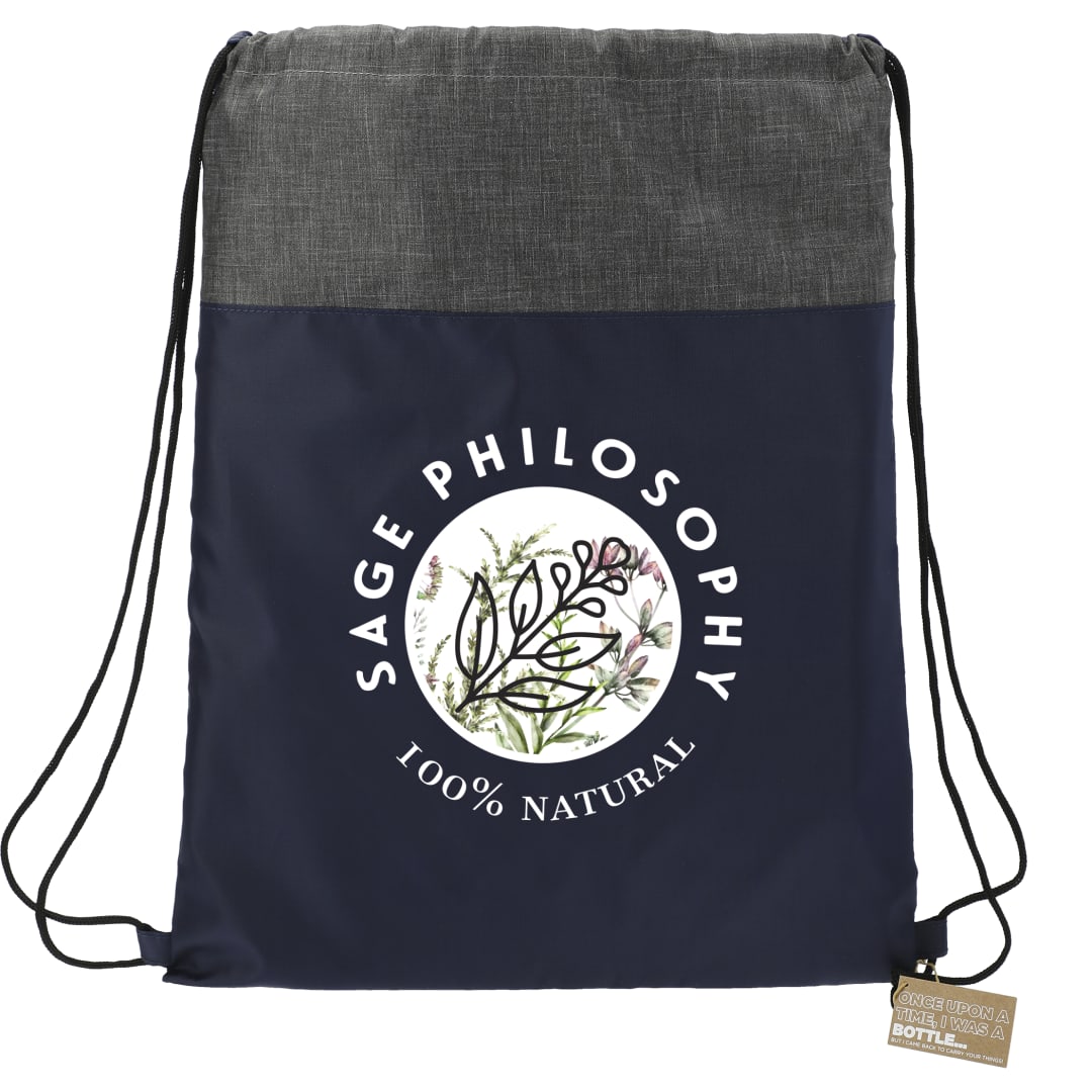 Ash Recycled Drawstring Bag - 3005-44 Blue