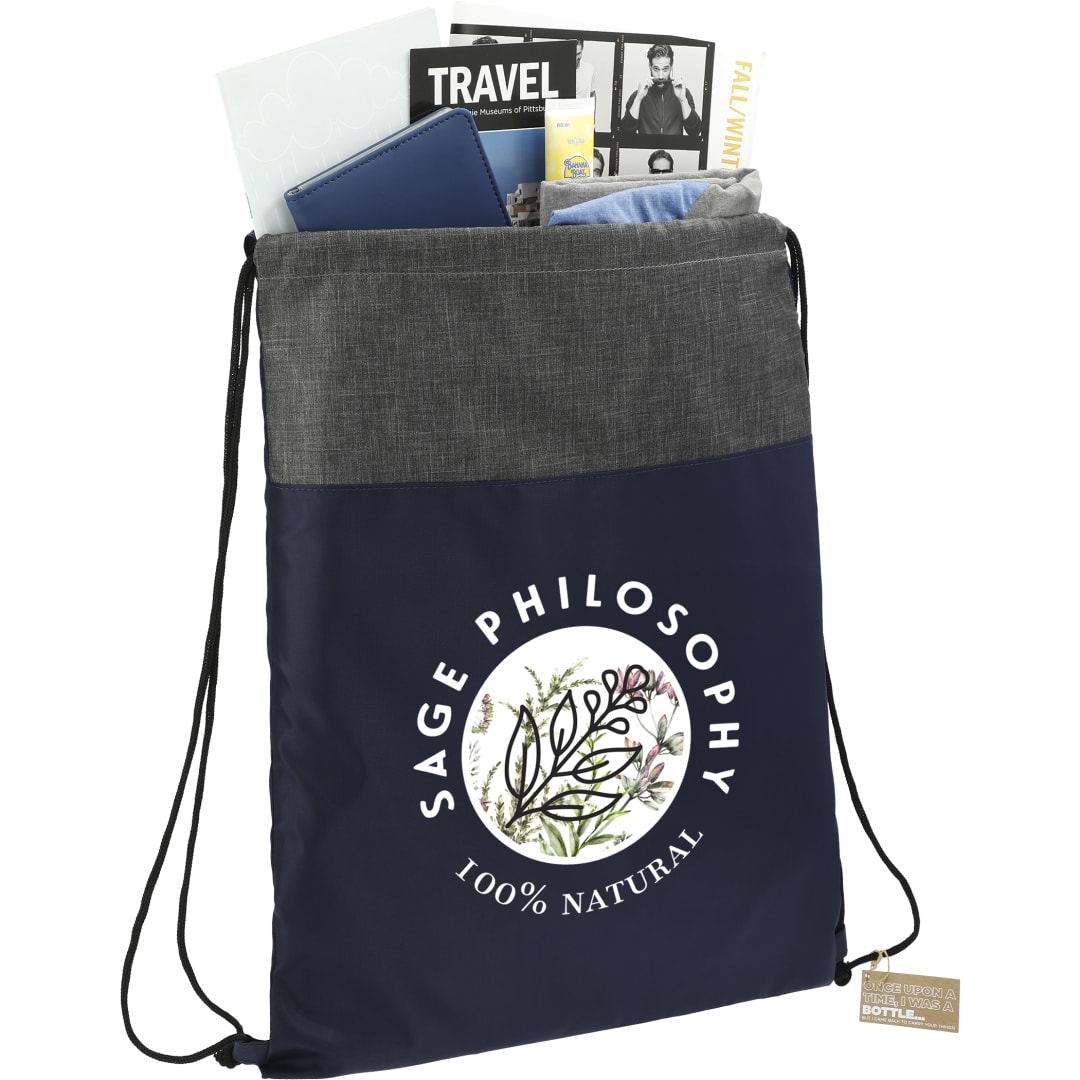 Ash Recycled Drawstring Bag - 3005-44 Blue