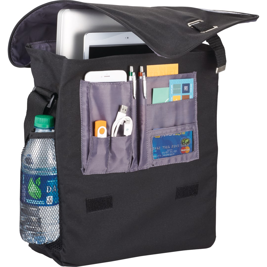 Gridlock Vertical 15" Computer Messenger Bag - 3450-13 Black