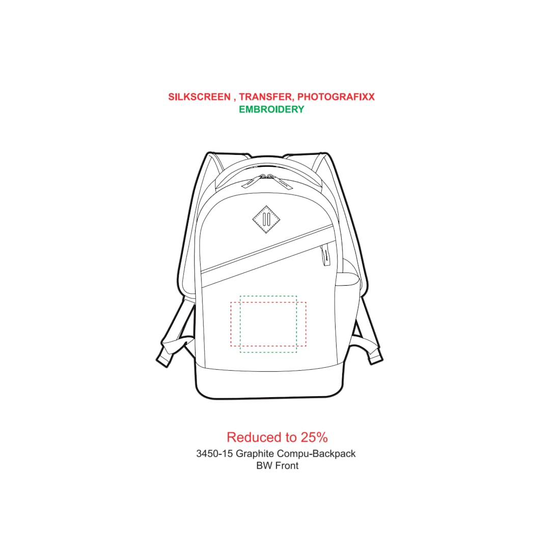 Graphite Slim 15" Computer Backpack - 3450-15 Gray