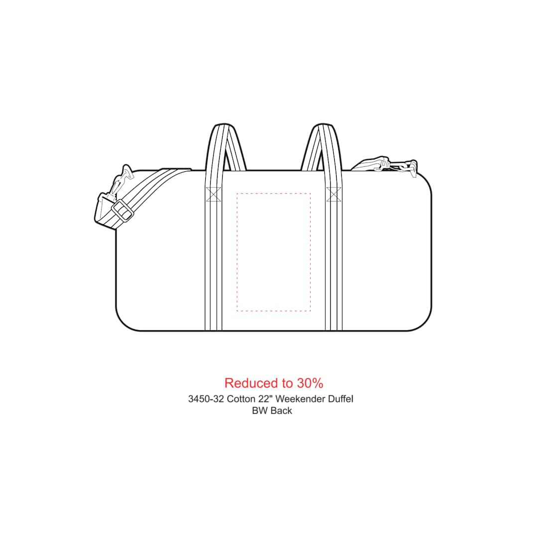 Barrel 12oz Cotton Canvas 22" Weekender - 3450-32 Black