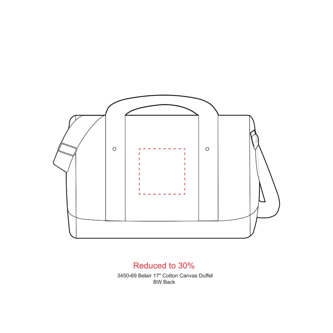 Belair 17" Cotton Canvas Duffel - 3450-69 Gray