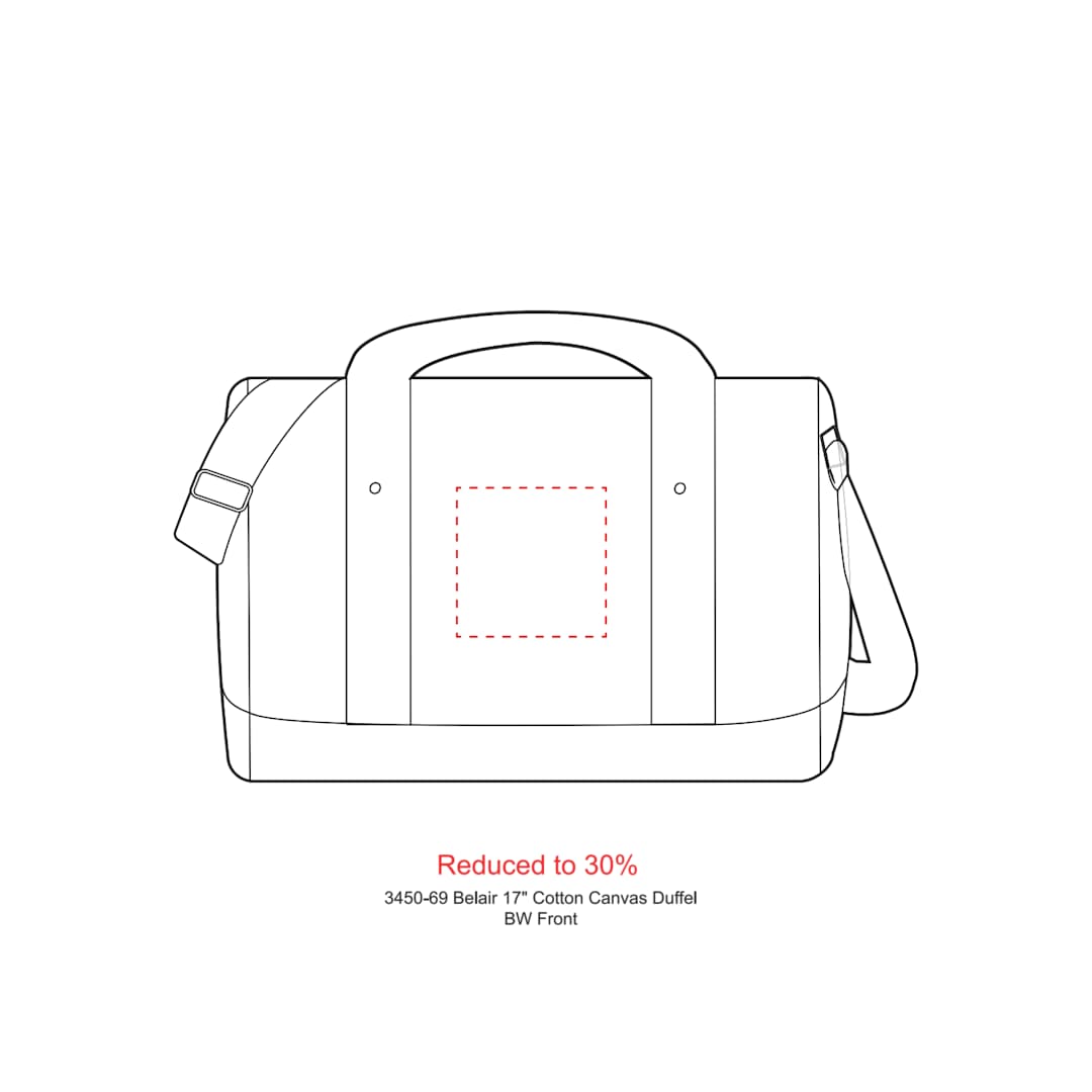 Belair 17" Cotton Canvas Duffel - 3450-69 Gray