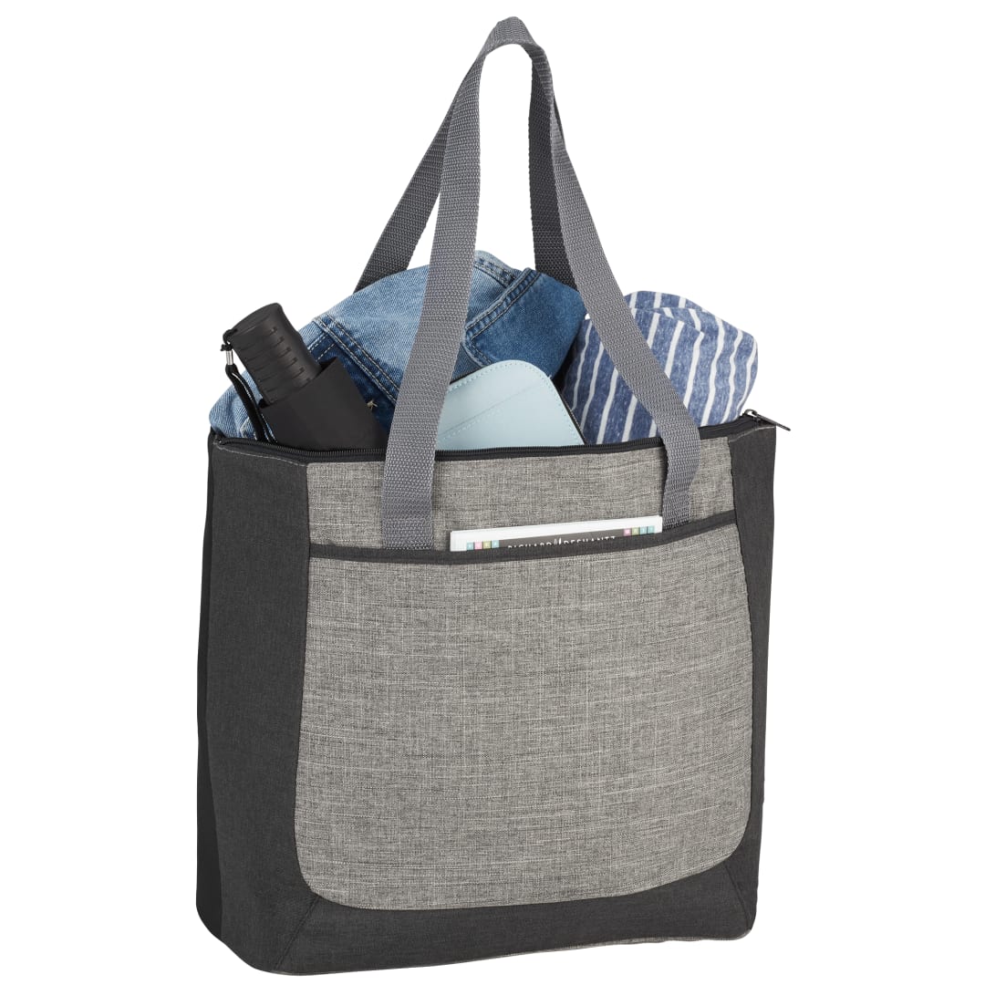 Reclaim Recycled Zippered Tote - 3450-71 Gray
