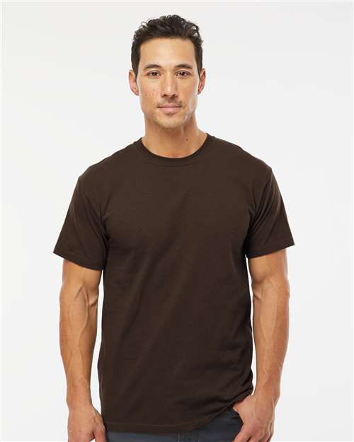M&O Men's Gold Soft Touch T-Shirt - 4800 - 4800M Chocolate