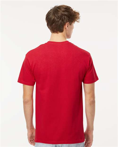 M&O Men's Gold Soft Touch T-Shirt - 4800 - 4800M Deep Red