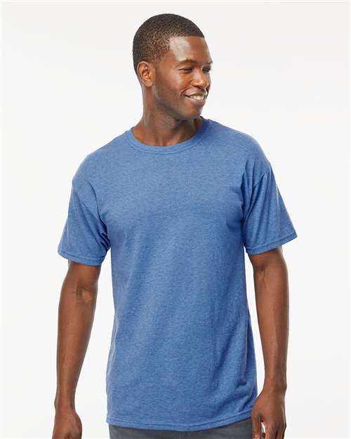 M&O Men's Gold Soft Touch T-Shirt - 4800 - 4800M Heather Royal