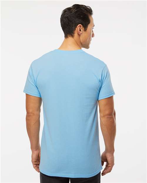M&O Men's Gold Soft Touch T-Shirt - 4800 - 4800M Light Blue