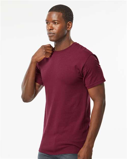M&O Men's Gold Soft Touch T-Shirt - 4800 - 4800M Maroon