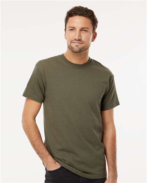 M&O Men's Gold Soft Touch T-Shirt - 4800 - 4800M Military Green