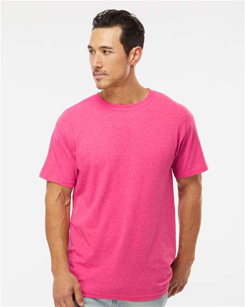 M&O Men's Gold Soft Touch T-Shirt - 4800 - 4800M Neon Pink