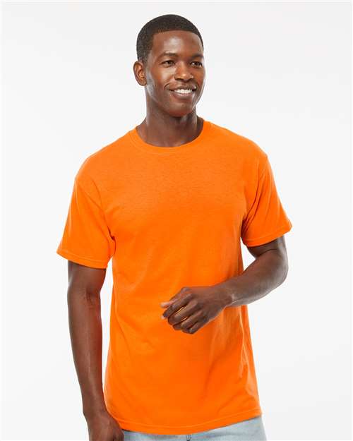 M&O Men's Gold Soft Touch T-Shirt - 4800 - 4800M Safety Orange