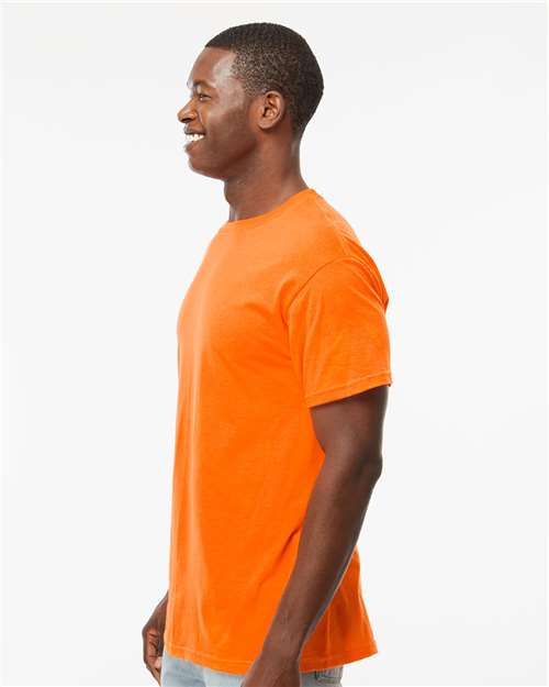 M&O Men's Gold Soft Touch T-Shirt - 4800 - 4800M Safety Orange