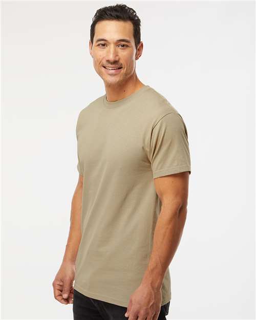 M&O Men's Gold Soft Touch T-Shirt - 4800 - 4800M Sand