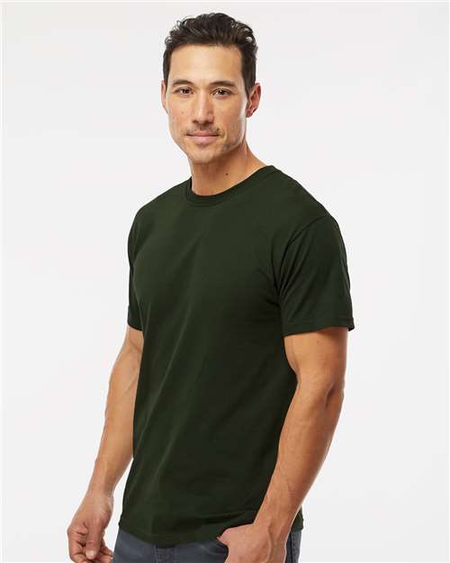 M&O Men's Gold Soft Touch T-Shirt - 4800 - 4800M Forest Green