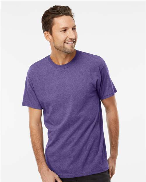 M&O Men's Gold Soft Touch T-Shirt - 4800 - 4800M Heather Purple