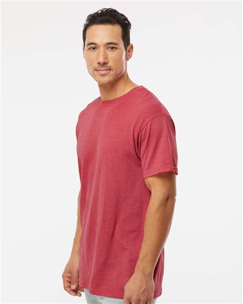 M&O Men's Gold Soft Touch T-Shirt - 4800 - 4800M Heather Red