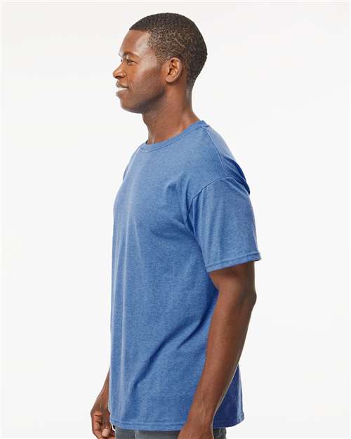 M&O Men's Gold Soft Touch T-Shirt - 4800 - 4800M Heather Royal